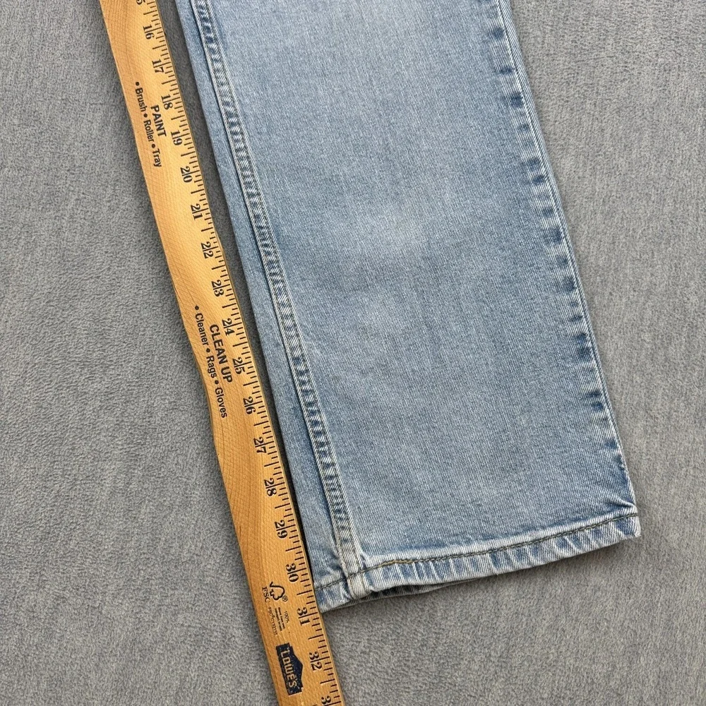 Levis 514 Jeans Men 33x32 Blue Denim Straight Leg Medium Wash Stretch Zip Pocket